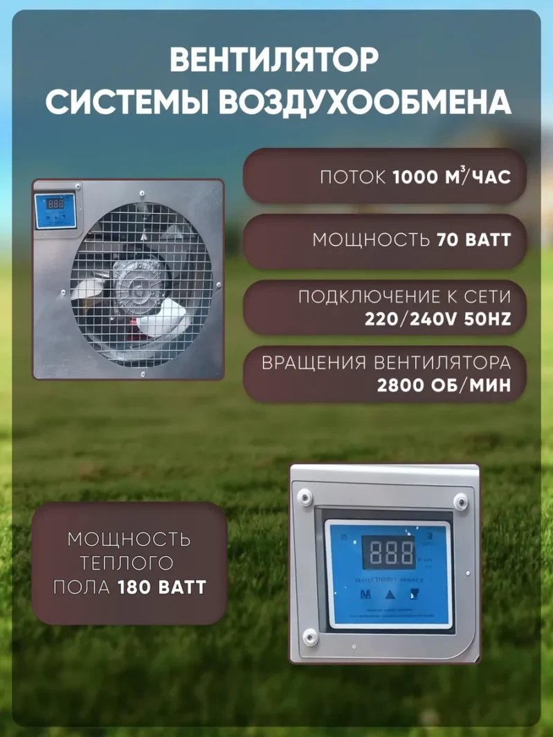 Фото 6 - Увеличенный шумопоглощающий утеплённый контейнер для генератора с усиленным вентилятором 1000 м3/ч.